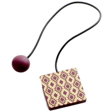 Embrasse de Rideau Aimantée "Arlequin" 43cm Bordeaux (1/3)