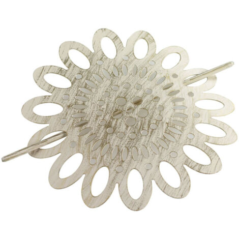 Embrasse de Rideau Broche "Mandy" 17cm Blanc (1/4)