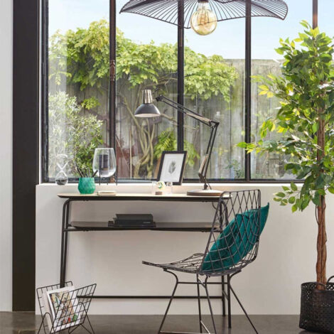 Suspension Design en Métal "Cuzco" 58cm Noir