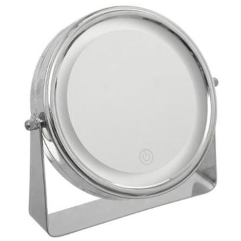 Miroir sur Pied Pivotant Tactile Led 20cm Argent (1/2)
