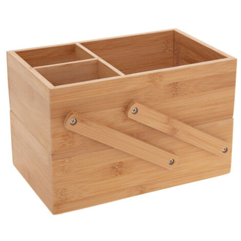 Organiseur 2 Étages Bambou "Natureo" 38cm Naturel (1/2)