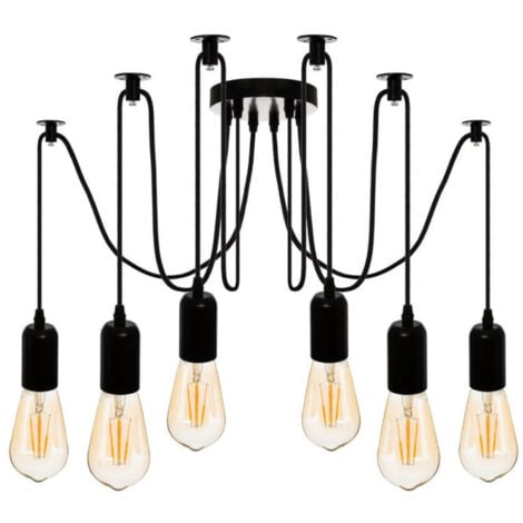Suspension Design en Métal "Udell" 15cm Noir