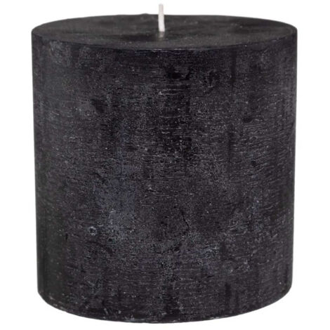 Bougie Cylindrique "Rustic" 10cm Noir (1/3)