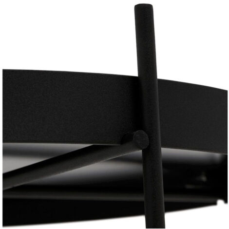 Table Basse Design en Verre "Rona" 83cm Noir