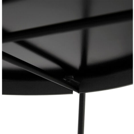 Table Basse Design en Verre "Rona" 83cm Noir