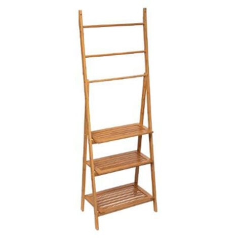 Étagère Salle de Bain 3 Niveaux "Bambou" 153cm Naturel