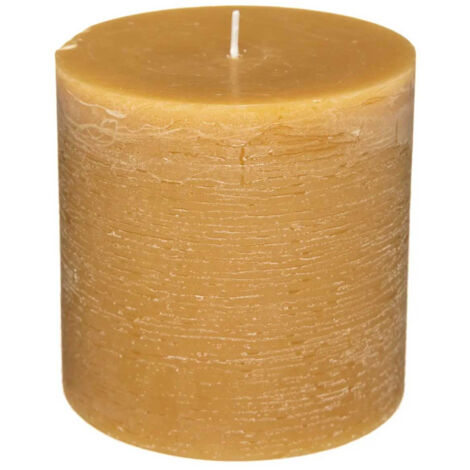 Bougie Cylindrique "Rustic" 10cm Jaune (1/2)
