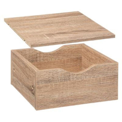Five Simply Smart – Étagère carrée 31x31cm en panneau aggloméré naturel – Tiroir 31x31cm – Montage facile – Solution de rangement élégante (1/2)