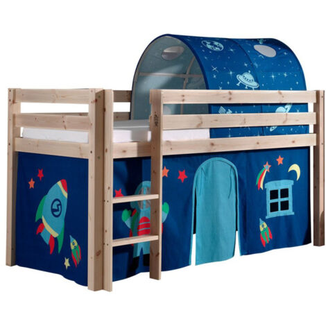 Pack - Lit Enfant, Tente & Tunnel "Pino Astronaute II" Naturel (1/3)