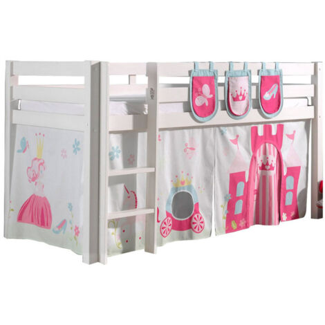 Pack - Lit Enfant, Tente & 3 Pochettes "Pino Princesse" Blanc (1/3)