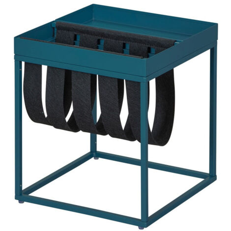 Table d'Appoint Design "Porte-Magazine" 40cm Bleu (1/5)