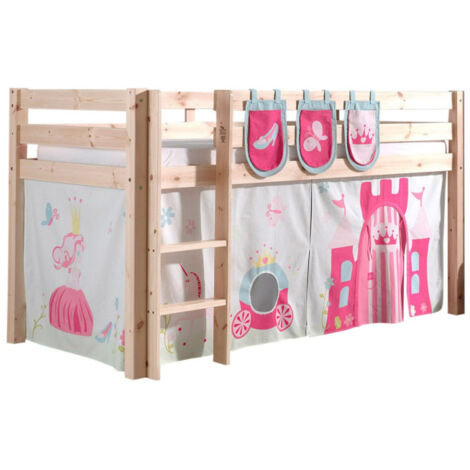 Pack - Lit Enfant, Tente & 3 Pochettes "Pino Princesse" Naturel (1/4)