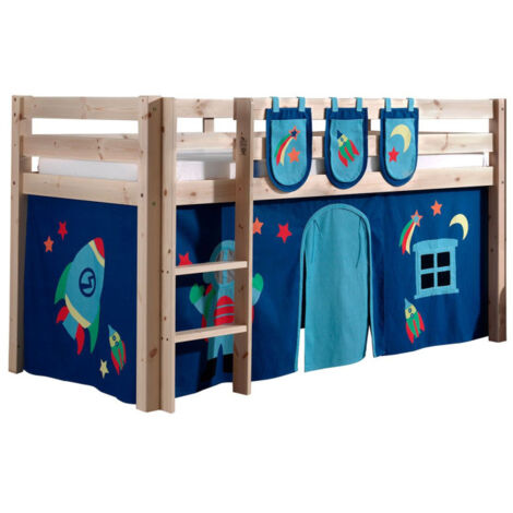 Pack - Lit Enfant, Tente & 3 Pochettes "Pino Astronaute II" Naturel (1/4)