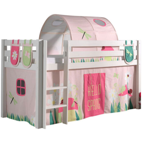 Pack - Lit Enfant, Tente, 3 Pochettes & Tunnel "Pino Spring" Blanc (1/5)