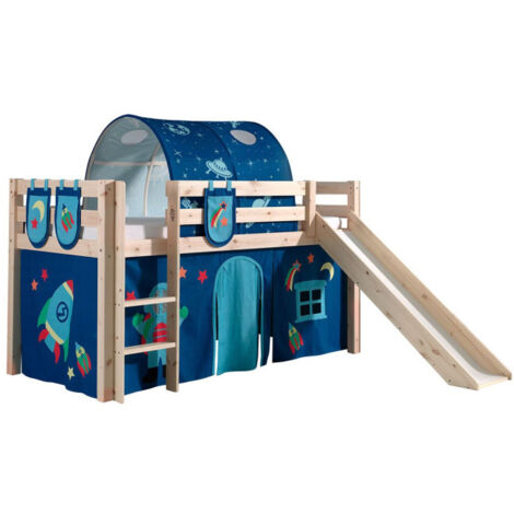 Pack - Lit Enfant, Tente, 3 Pochettes & Tunnel "Pino Astronaute II" Naturel (1/5)