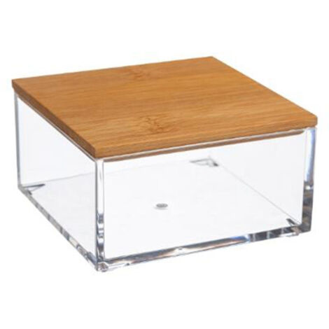 Boîte de Rangement Bambou "Beauty" 9cm Transparent (1/2)
