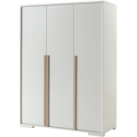Armoire 3 Portes "London" 195cm Blanc (1/3)