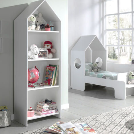 Étagère Bibliothèque 4 Niveaux "Casami" 171cm Blanc