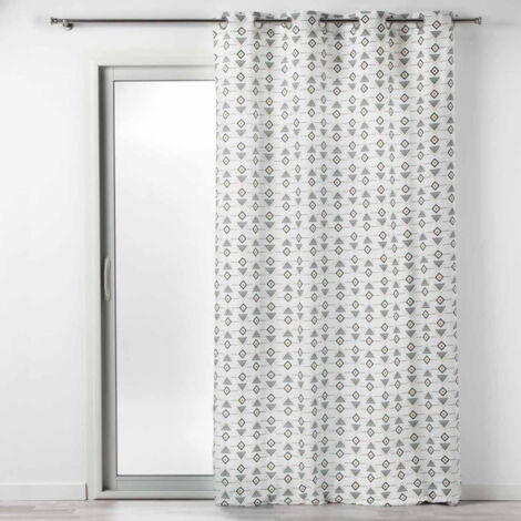 Rideau à Oeillets "Letiko" 140x240cm Blanc (1/3)