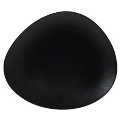 Lot de 6 Assiettes à Dessert "Galet" 23cm Noir (1/2)