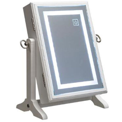 Armoire à Bijoux Design "Led" 36cm Blanc