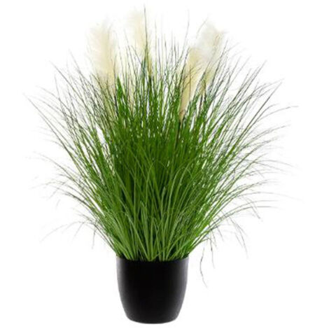 Plante Artificielle en Pot "Bouquet d'Herbes" 105cm Vert (1/2)