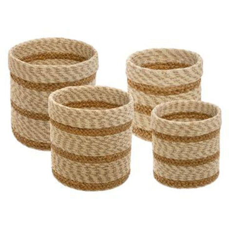 Lot de 4 Paniers en Jute "Seagrass" 28cm Naturel (1/5)