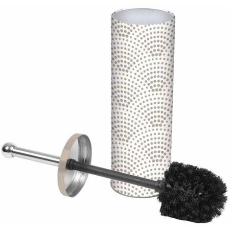 Brosse WC Imprimée "Minéral" 38cm Blanc