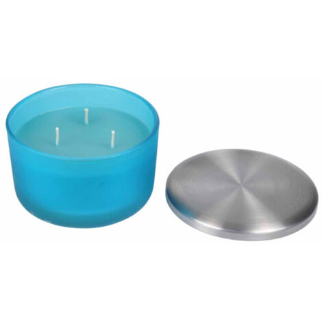 Bougie Parfumée Verrine "Tropical Fresh" 13cm Pluie d'Été (1/2)