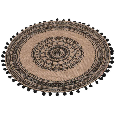 Set de Table en Jute "Renata" 38cm Noir (1/3)