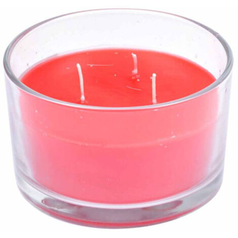 Bougie Parfumée 3 Mèches "Essentiel" 13cm Fraise (1/2)
