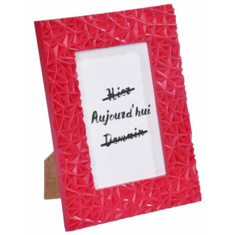 Cadre Photo Déco "Géométrique Frame" 10x15cm Rouge (1/2)