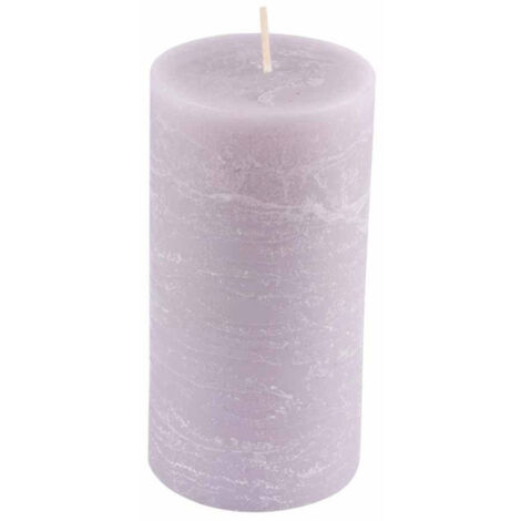 Bougie Déco Pilier "Rustique" 13cm Lin (1/2)