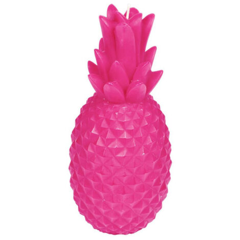 Bougie Déco "Ananas Tropical" 20cm Rose (1/2)