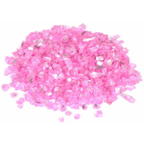 Pépites de Verre Déco "Effet Miroir" 250g Rose (1/2)