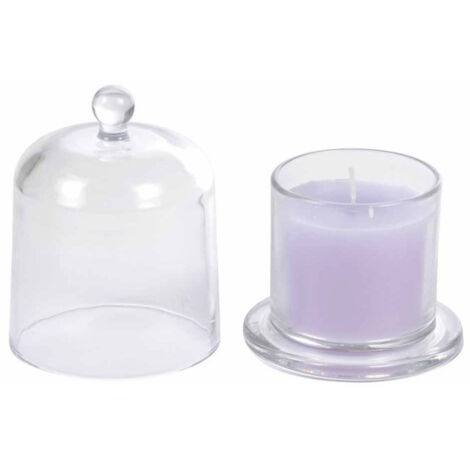Bougie Parfumée Cloche "Romantique" 11cm Lavande (1/3)