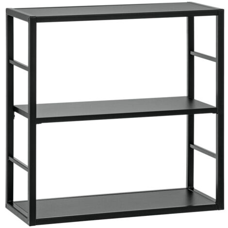 Étagère Murale 2 Niveaux "Switch III" 60cm Noir (1/3)