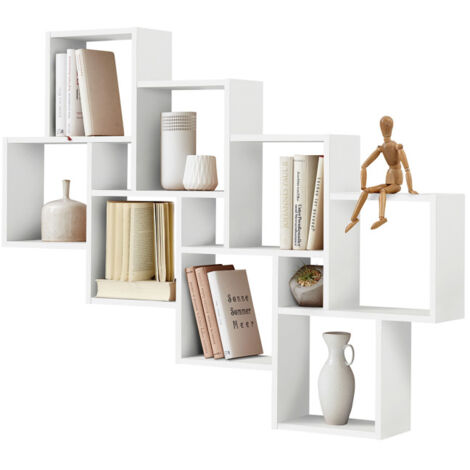 Étagère Murale Design "Riolo" 120cm Blanc (1/4)