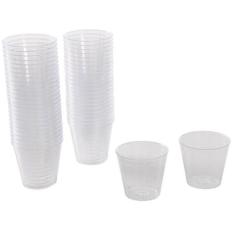 Paris Prix – Lot de 50 verrines en plastique réutilisables 30ml transparent – Pour présentations culinaires – Respectueuses de l'environnement