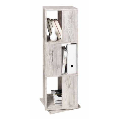 Étagère Pivotante "3 Compartiments" 108cm Chêne Sable (1/2)