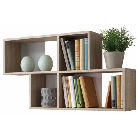 Étagère Murale Design "Orian" 100cm Chêne (1/3)