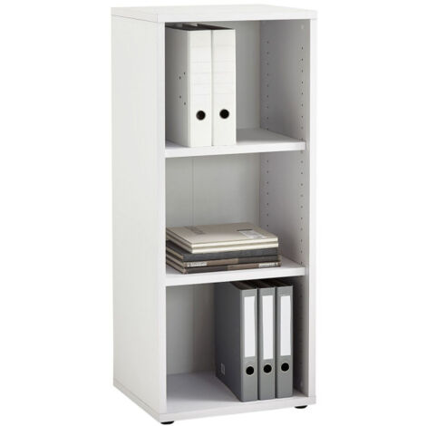 Étagère 3 Niveaux "Kazed" 113cm Blanc (1/4)
