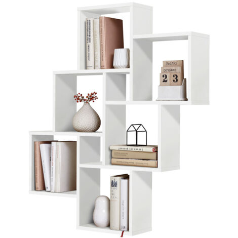 Étagère Murale Design "Riolo" 94cm Blanc (1/4)