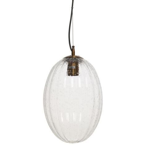 Lampe Suspension en Verre "Virgina" 36cm Transparent (1/4)