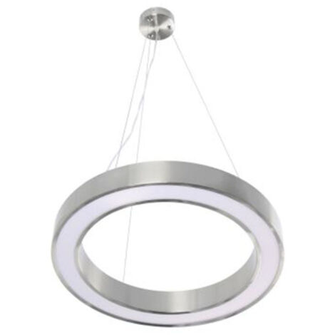 Lampe Suspension Design "Saturn" 50cm Argent (1/4)