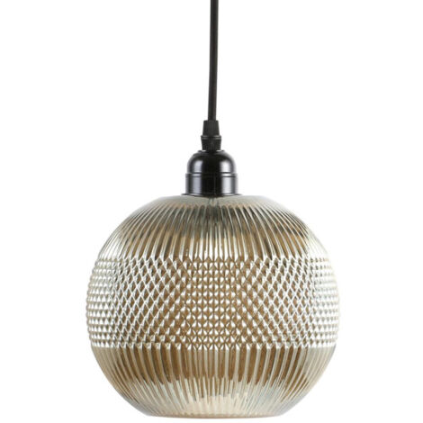 Lampe Suspension en Verre "Proxima" 21cm Or (1/4)