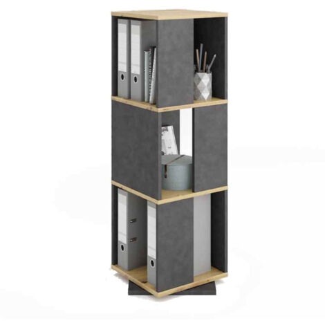 Étagère Pivotante "3 Compartiments" 108cm Marron (1/2)