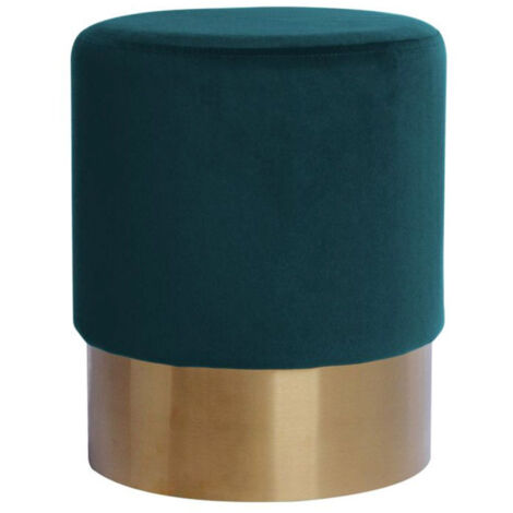 Pouf Rond Design "Nano" 42cm Vert Foncé (1/3)