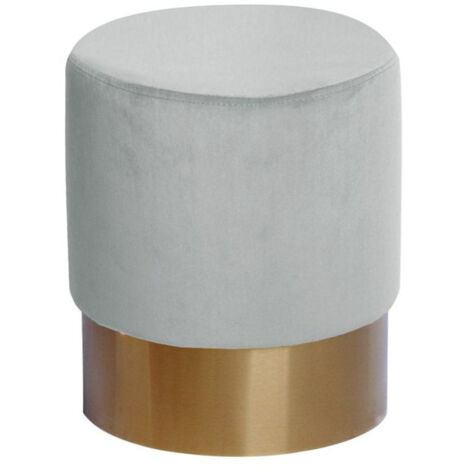 Pouf Rond Design "Nano" 42cm Blanc (1/3)