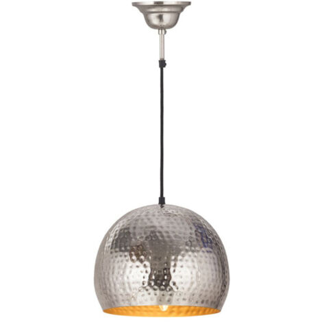 Lampe Suspension Design "Factory Style" 27cm Argent (1/2)